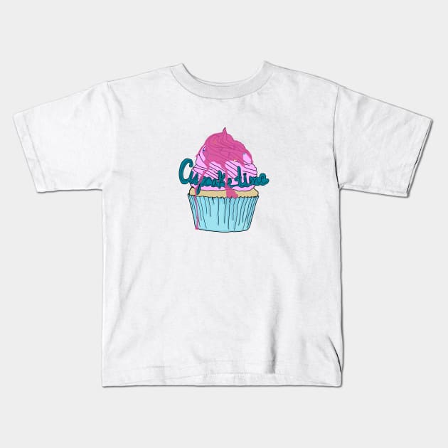 Cupcake Time Kids T-Shirt by Kikabreu